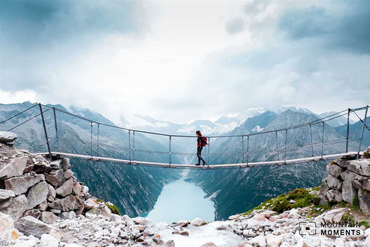 Hängebrücke in den Zillertaler Alpen