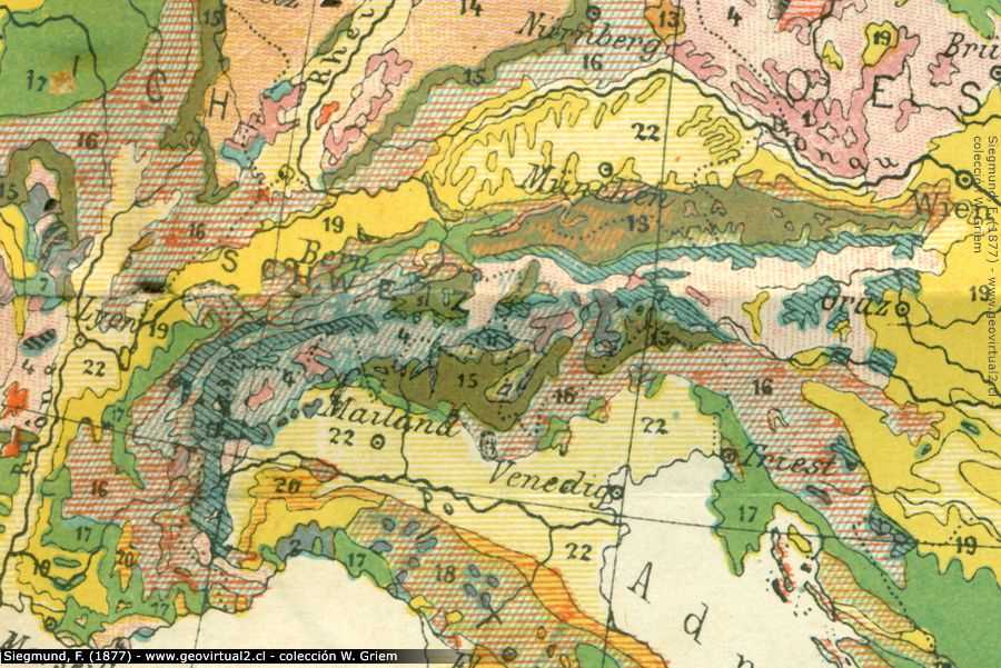 Alpen Geologische Karte